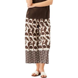 Fifteen Twenty Cora Ankle Wide Leg Drawstring Pants in Print at Nordstrom, Size X-Small