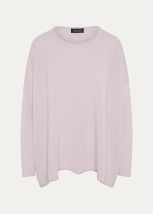 Eskandar Cashmere A-Line Bateau Neck Sweater - Long