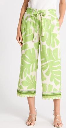 Daniel Rainn Placement Print Wide Leg Pants in Lint at Nordstrom Rack, Size X-Large