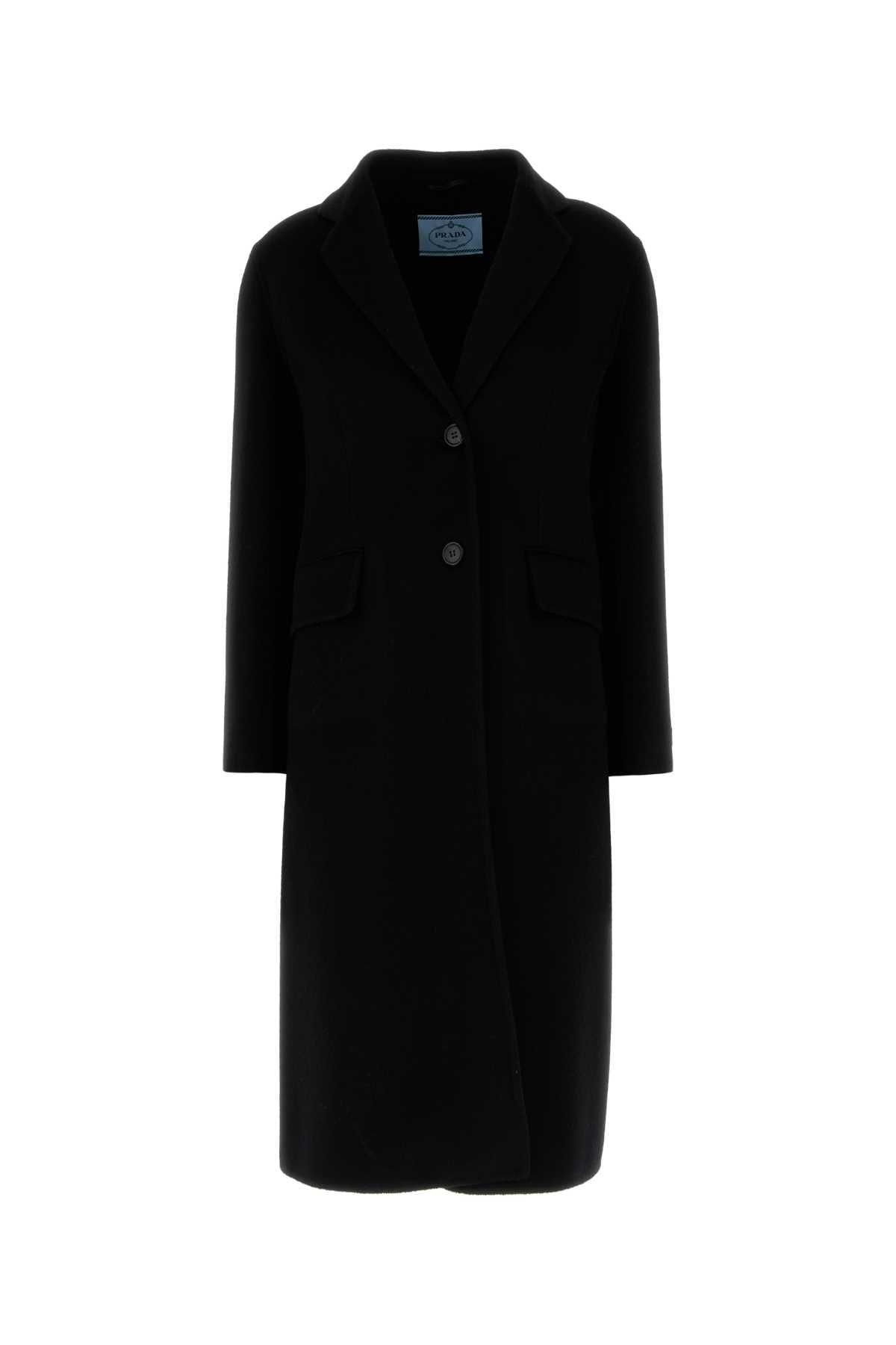 コート Prada Black Wool Blend Coat 93380e0b7c78af4cd2e7f536aadbd3