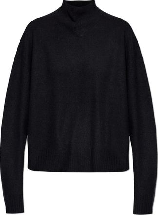 AllSaints Asha Trui met Hoge Hals - Dames - Coltruien - Zwart - XS - Wol - Truien & Vesten