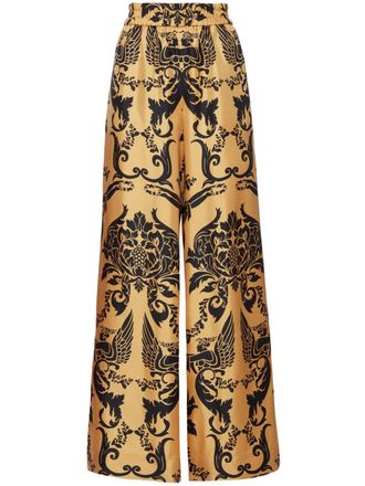 La DoubleJ Pantaloni a palazzo con stampa - Oro