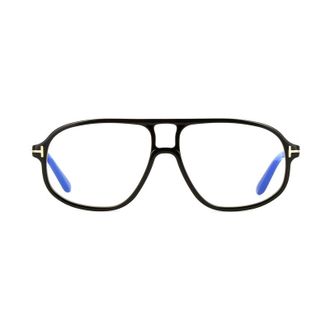 Tom Ford Square Full Rim with Blue Light Protection Eyeglasses - Black