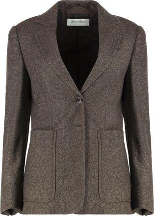 Max Mara Womens Wool Tweed Jacket - Grey - Size EU 44 (Womens)