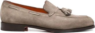 Santoni Tassel Loafer - Heren - Loafers - Bruin - 42 1/2 EU - Leer - Schoenen