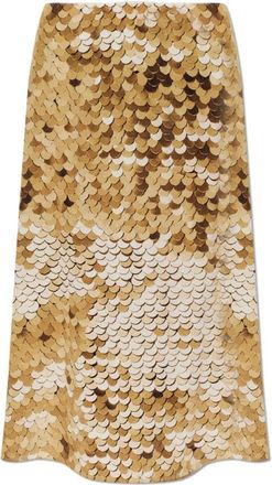 Moschino Rokken, Dames, Beige, M, Zijden Rok