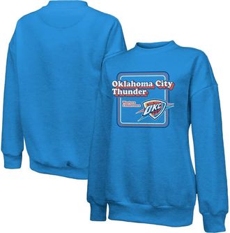Majestic Threads Womens Majestic Threads Blue Oklahoma City Thunder Classic Tri-Blend Pullover Sweatshirt at Nordstrom, Size X-Large