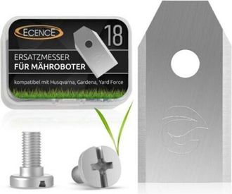 OEM 18 Cuchillas Para Cortac&eacute;sped Rob&oacute;tico Con Tornillos Incluidos - Compatibles Con Husqvarna Automower, Gardena, Yardforce, Sileno, Mcculloch - Acero In