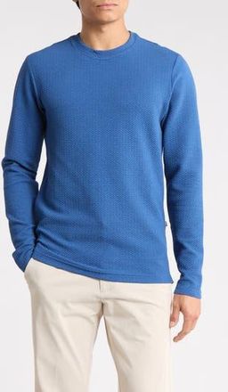 Swannies Mitch Textured Knit Crewneck Top in Blue at Nordstrom Rack, Size Xxx-Large