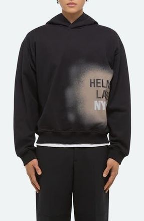 Helmut Lang Spray Graphic Hoodie in Black - 001 at Nordstrom Rack, Size X-Large