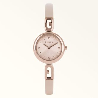 Furla Bangle Bangle Watch Candy Rose Pink Calf Leather + Metal Woman