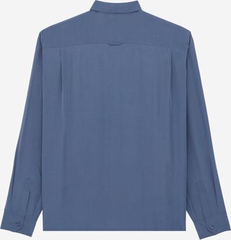 Saint Laurent Mens Shirt Navy Viscose