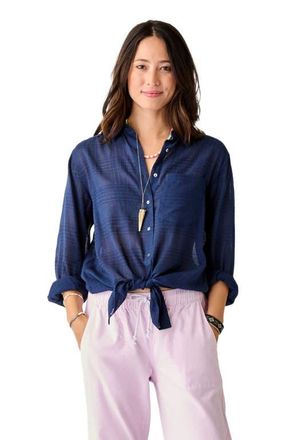 Carve Designs Taylor Textured Tunic in Navy at Nordstrom, Size Xx-Small