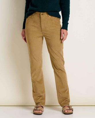Toad & Co Womens Coaster Cord Slim Pant in Honey Brown at Nordstrom, Size 18