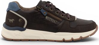 Mustang Mens Brown Faux Leather Trainer Sneakers - M0051001