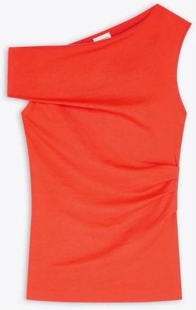 Dries Van Noten Tops, Dames, Rood, L, Katoen, Mouwloze Top