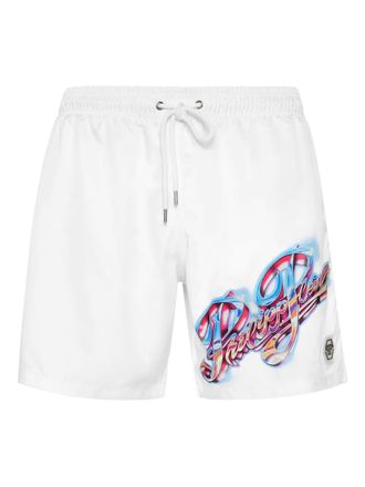 Philipp Plein Boxer swim shorts - men - Polyester - S - White