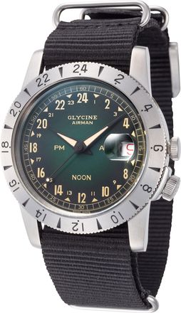 Glycine Mens Airman Vintage Noon Purist 40mm Automatic Watch