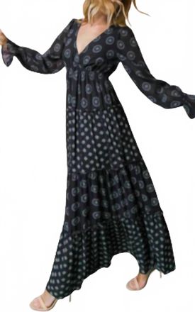 Flying Tomato Printed Maxi Dress In Black