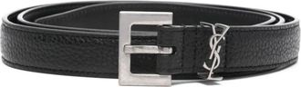 Saint Laurent Heren, Accessoires, Zwart, Maat: 110 CM Leer