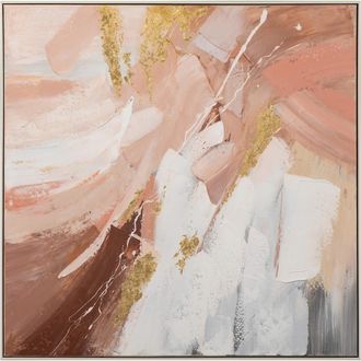 Schubiger M&ouml;bel Bild Abstrakt in Lachsrot