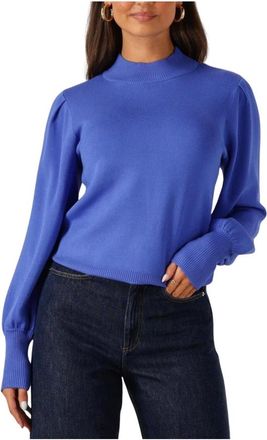 Y.A.S Y.a.s, Truien & Vesten, Dames, Blauw, S, Wol, Blauwe Gebreide Trui voor Vrouwen