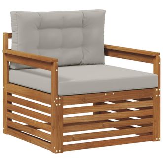 vidaXL Sof&aacute; De Exterior Madera De Acacia S&oacute;lida Y Poli&eacute;ster Vidaxl