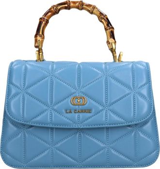 La Carrie Stich&Spoon MED Leren Tas - Dames - Handtassen - Blauw - ONE Size - Leer - Tassen