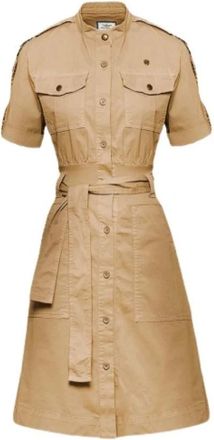 Aeronautica Shirt Dress - Dames - Shirt Kleedjes - Oranje - S - Katoen - Kleedjes