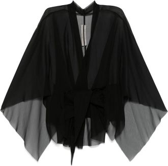 Rick Owens Giacca con mezza luna - Nero