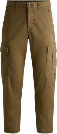 HUGO BOSS Sisla Cargo Broek - Heren - Slim Fit Broeken - Groen - W34 - Katoen - Broeken
