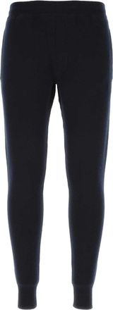 Prada Mens Dark Blue Stretch Cashmere Blend Joggers - Size EU 48 (Mens)