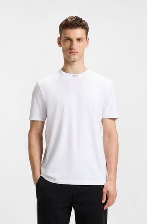 Boss Green by Hugo Boss T-Shirt BOSS GREEN Tee Rib, Herren, Gr. XXL, weiss (wei&szlig;100), Single Jersey, Obermaterial: 95% Baumwolle, 5% Elasthan, unifarben, regular fit, Rundhal