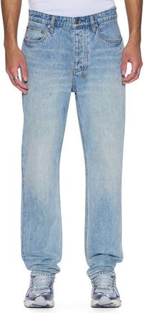 Ksubi Hazlow Scatter Blue Straight Leg Jeans in Denim at Nordstrom, Size 38