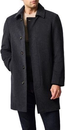 Rodd & Gunn Archers Wool Blend Overcoat in Granite at Nordstrom, Size Xx-Large