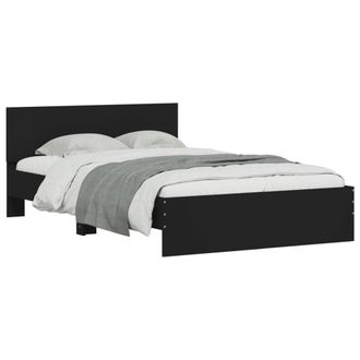 vidaXL Estructura De Cama Con Cabecero Negro 120x190 Cm Vidaxl