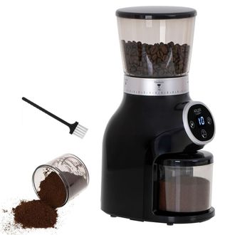 Adler Europe Ad4450 Molinillo Caf&eacute; Profesional El&eacute;ctrico, Sistema De Muelas, 17 Niveles Molido, 60 Gr, Temporizador 300w Negro
