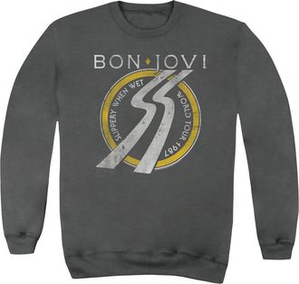 Gildan Bon Jovi Slippery When Wet World Tour Adult Crewneck Sweatshirt