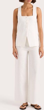 Faithfull The Brand Jackie Linen Vest In White