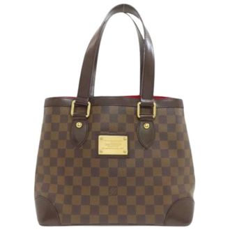 Louis Vuitton Pre-owned Tote Bags, female, Brown, Size: ONE SIZE Pre-owned Damier Canvas Tote Bag