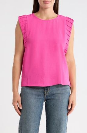Vince Camuto Pleat Sleeve Shell Top in Pomegranate Pink at Nordstrom Rack, Size X-Small