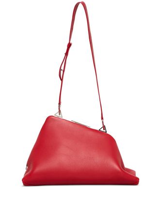 The Attico Borsa a spalla con parti metalliche color argento - Rosso