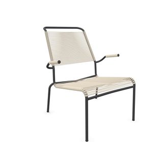 Schaffner Spaghetti-Lounger S&auml;ntis mit Lehne / Hochlehner Feuerverzinkt