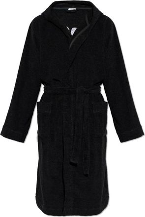 Moschino Hooded Robe - Heren - Badjassen - Zwart - L - Katoen - Nachtkleding
