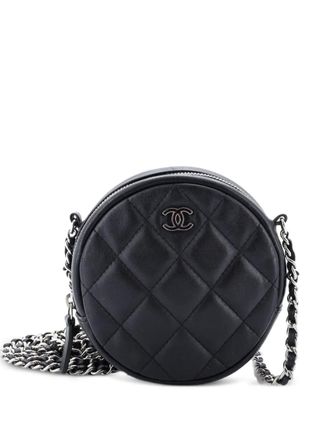 Chanel Round Clutch with Chain Quilted Lambskin Mini crossbody bag - Nero