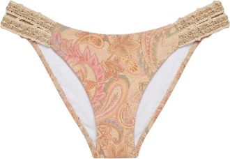 Del Maar Awasi Double-Sided Bikini Bottom - Dames - Bikinis - Beige - XS - Leer - Badmode