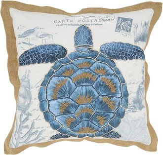 Saro Lifestyle Outdoor Turtle Pillow