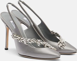 Balenciaga x Manolo Blahnik satin slingback pumps