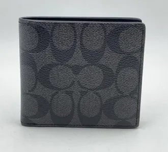 Coach Black Pvc Leather Wallet (Bi-Fold) (Pre-Owned)