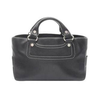 Celine Pre-owned Handbags, female, Black, Size: ONE SIZE Pre-owned Vintage Leather Handbag